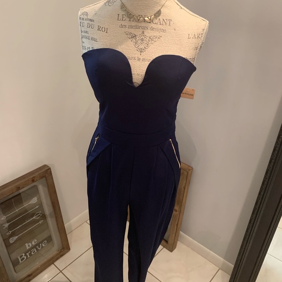 Navy colored ROMPER - Picture 8 of 8